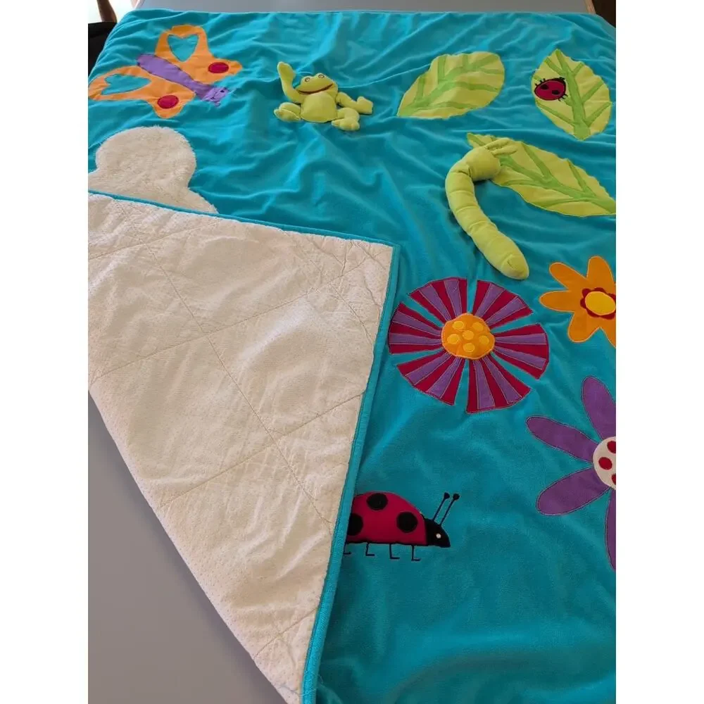 Ikea LEKA Animal Plush 43.5 In X 45.5 Play Mat Tummy Blanket Activity Mat